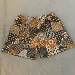 Kinetic Paisley Floral Patchwork M Shorts